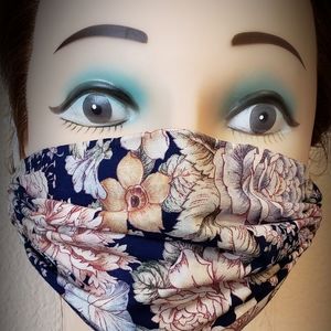 Petite Size Pinkish/Tannish Floral Face Mask